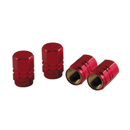 Capacele ventil Moto hexagonal Lampa (rosu) - 4 buc.