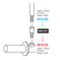Adaptor oglinda Lampa, M10 dreapta la  M10 stanga