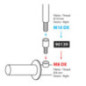 Adaptor oglinda Lampa, M10 dreapta la M8 dreapta