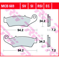 Placute frana moto TRW - fata MCB669EC