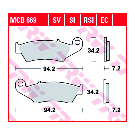 Placute frana moto TRW - fata MCB669EC
