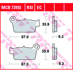 Placute frana moto TRW - fata/spate MCB739EC