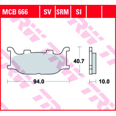 Placute frana moto TRW - fata MCB666SV
