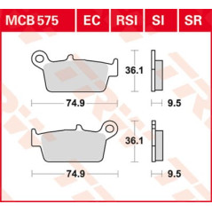 Placute frana moto TRW - spate MCB575SI