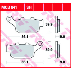 Placute frana moto TRW - spate MCB841SH