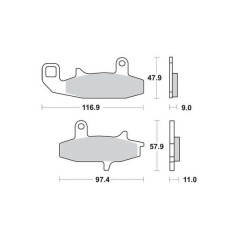 Placute frana moto TRW - fata MCB597SV