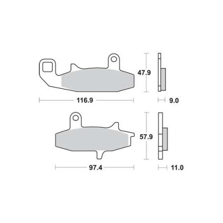Placute frana moto TRW - fata MCB597SV