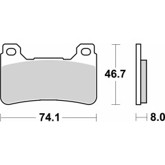 Placute frana moto SBS - fata 809HS