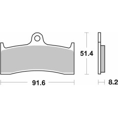 Placute frana moto SBS - fata 676HS