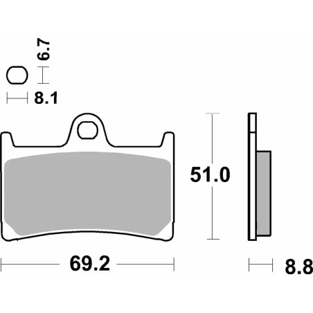 Placute frana moto SBS - fata 634HS