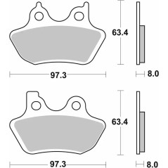 Placute frana moto SBS - 826H .HS