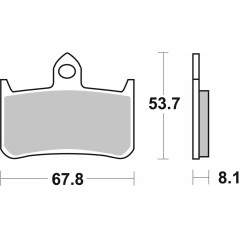 Placute frana moto SBS - 622HF