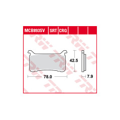 Placute frana moto TRW - fata MCB893SV
