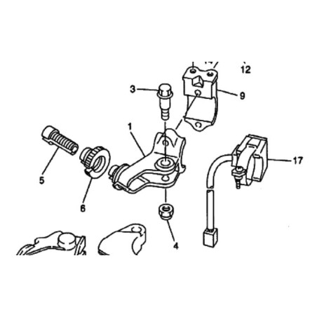 Suport maneta ambreiaj Yamaha OEM