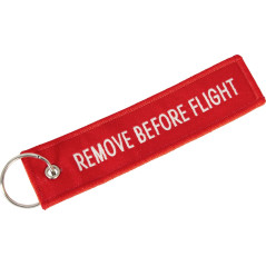 Breloc chei Louis "Remove before flight" - rosu