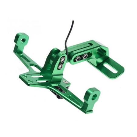 Suport numar moto Wilmat universal cu lampa led - verde
