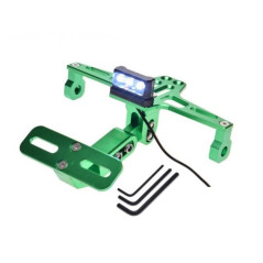 Suport numar moto Wilmat universal cu lampa led - verde