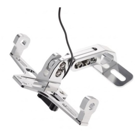 WILMAT - Suport numar moto universal cu lampa led - auriu