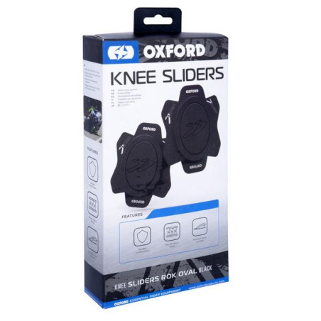 Slidere genunchi moto Oxford Rok Oval - negru