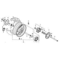 Set amortizoare roata spate Honda - Oem